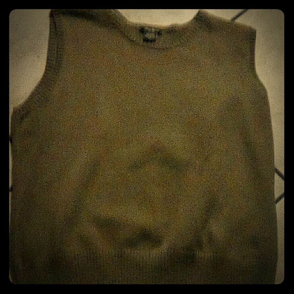 A olive green casual vest.